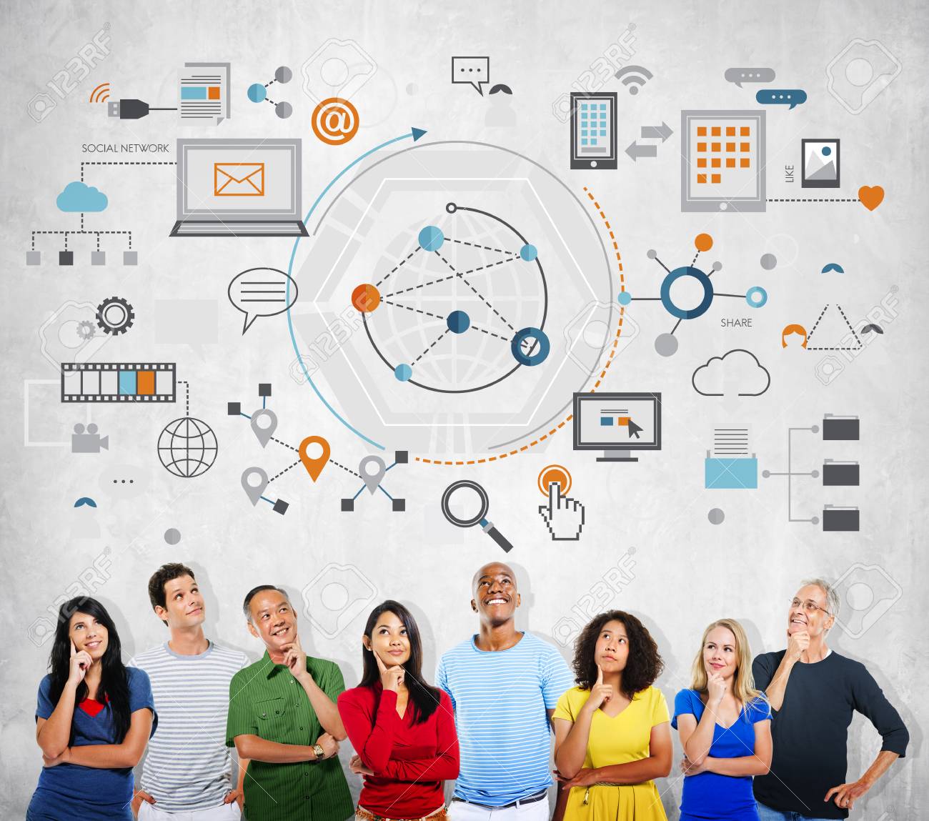 Global Communication Digital Device Information Concept Stock Photo Picture And Royalty Free Image Image