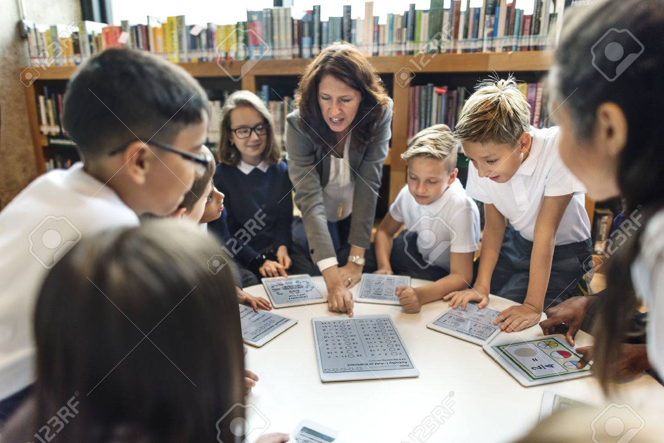 School Teacher Teaching Students Learning Concept - 54688826 School Teacher Teaching Students Learning Concept - 54688826