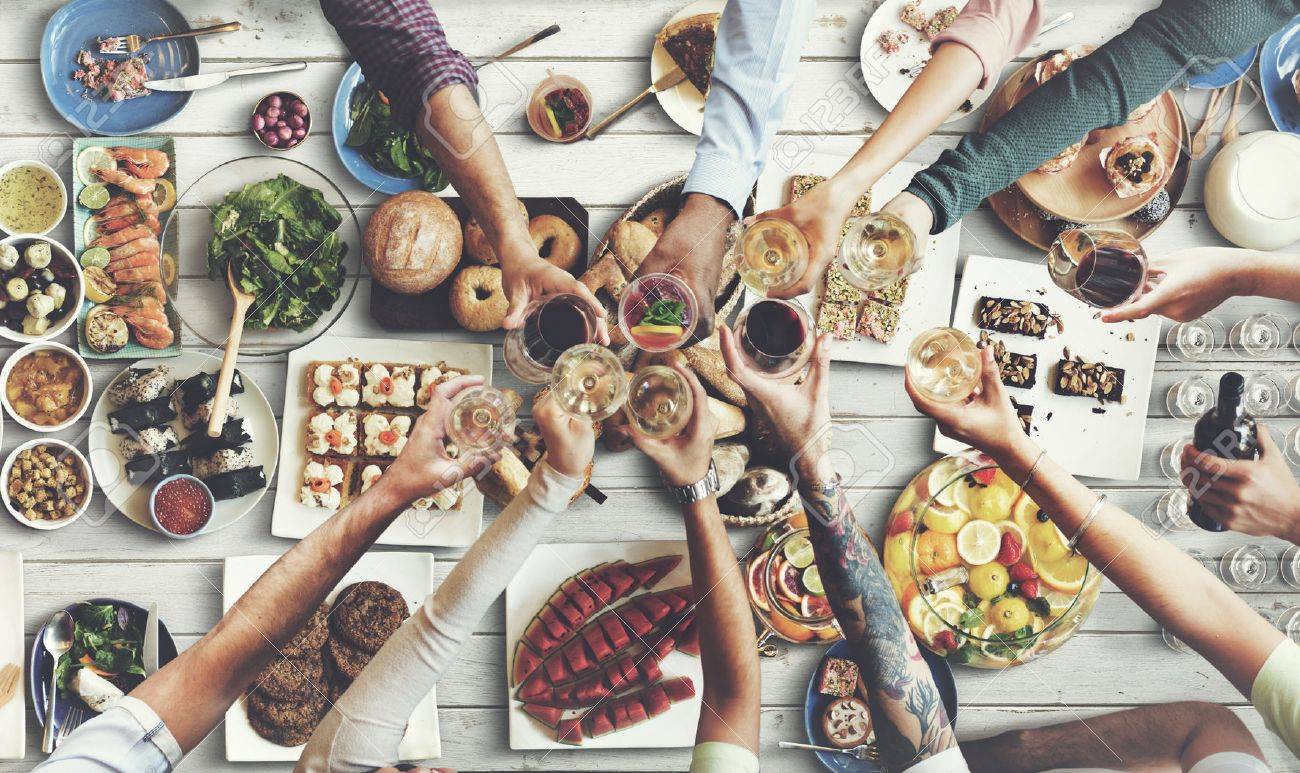 Friends Happiness Enjoying Dinning Eating Concept - 55163480 Friends Happiness Enjoying Dinning Eating Concept - 55163480