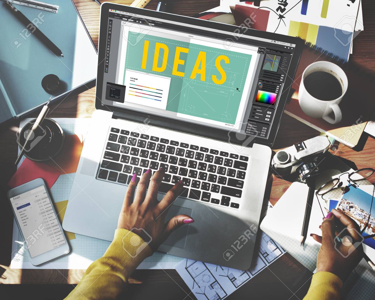 ideas idea vision design plan objective mission concept stock photo
