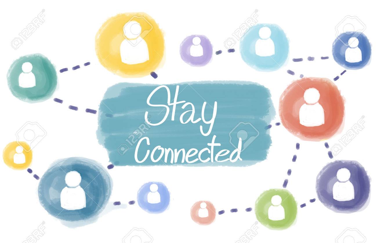 Stay Connected Communication Socialize Interact Concept Stock ...
