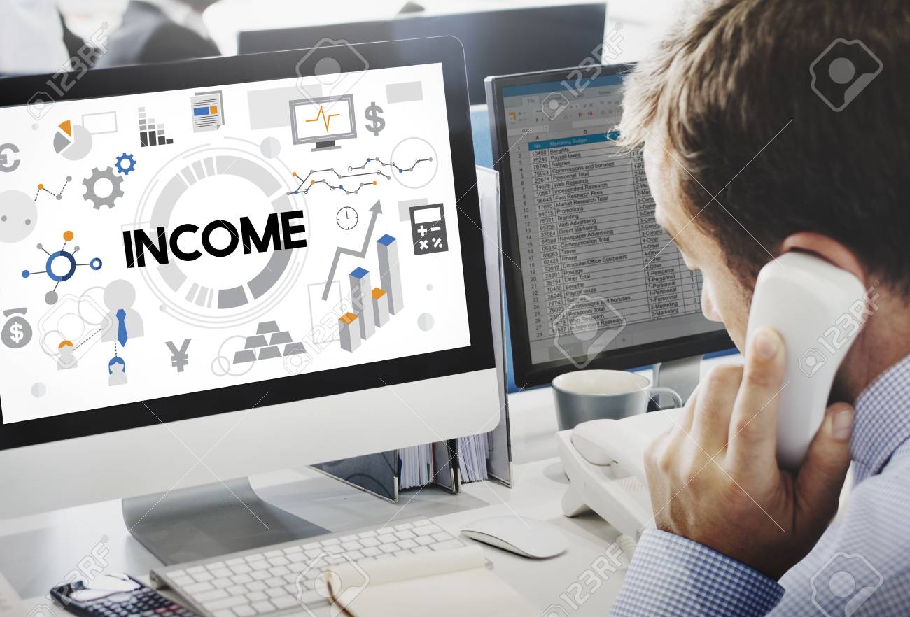 income assets banking capital finance money concept stock photo