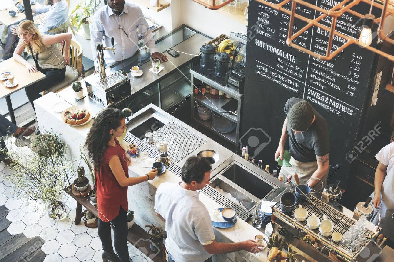 Coffee Shop Bar Counter Cafe Restaurant Relaxation Concept - 58882709 Coffee Shop Bar Counter Cafe Restaurant Relaxation Concept - 58882709