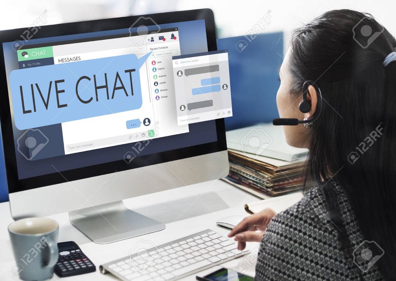 Live Chat Chatting Communication Digital Web Concept Stock Photo Picture And Royalty Free Image Image