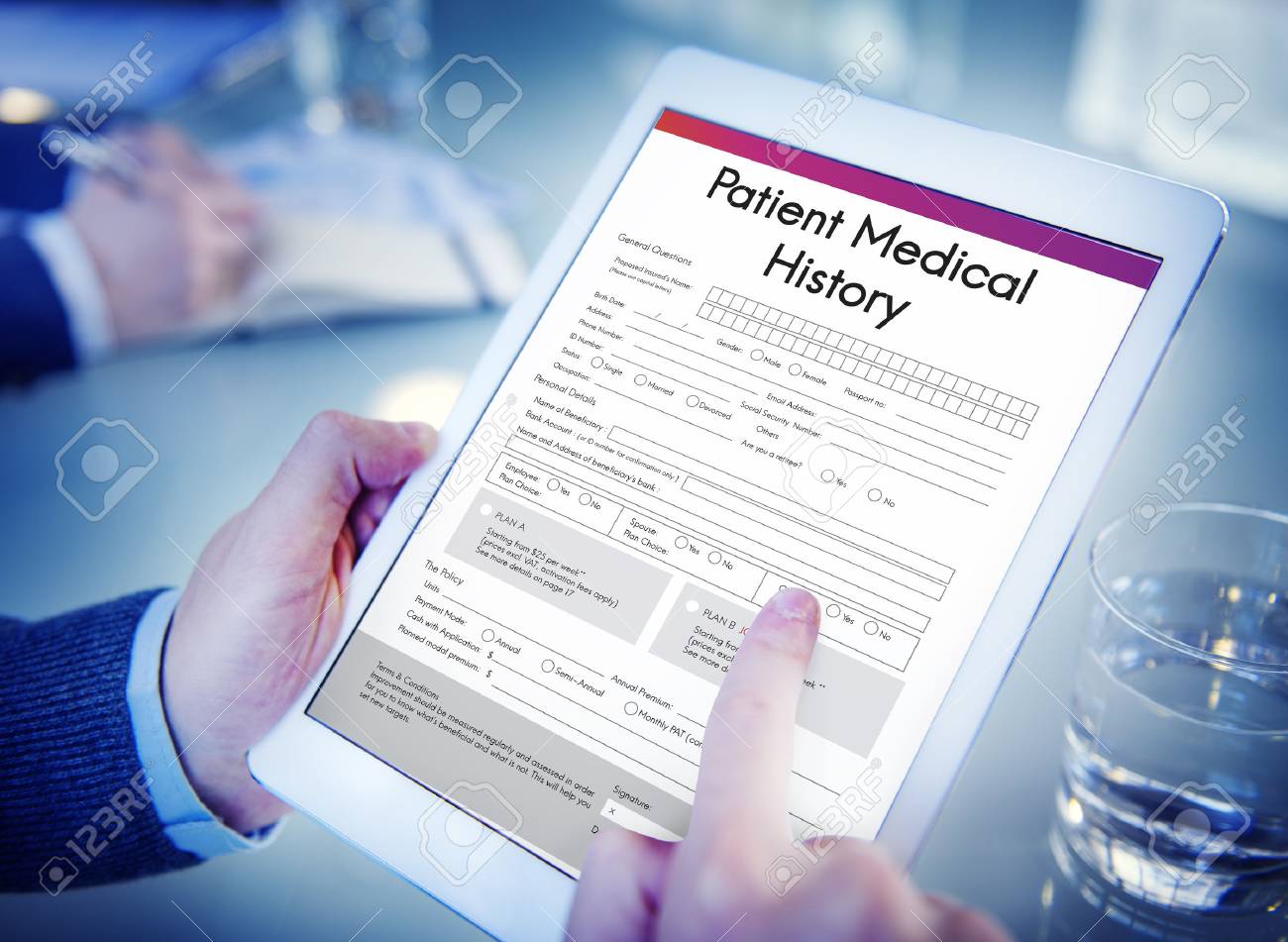 patient medical history form concept stock photo picture and