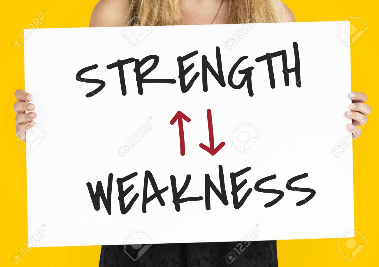 strength weakness arrow up down word stock photo picture and strenght and weakness