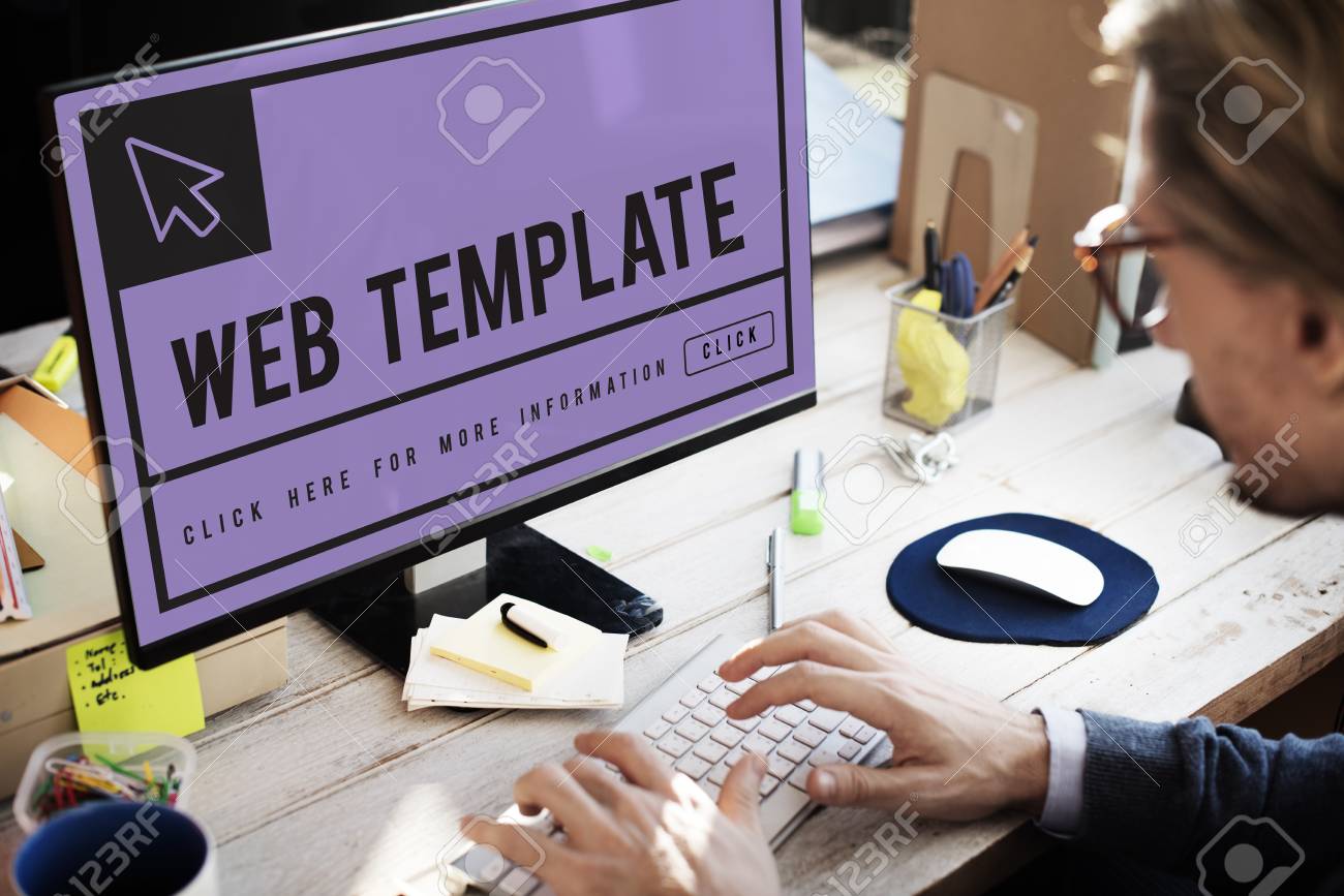 man researching about web development stock photo picture and