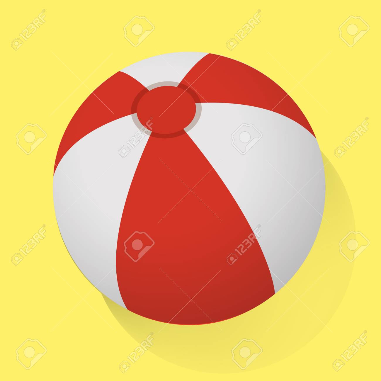red and white beach ball