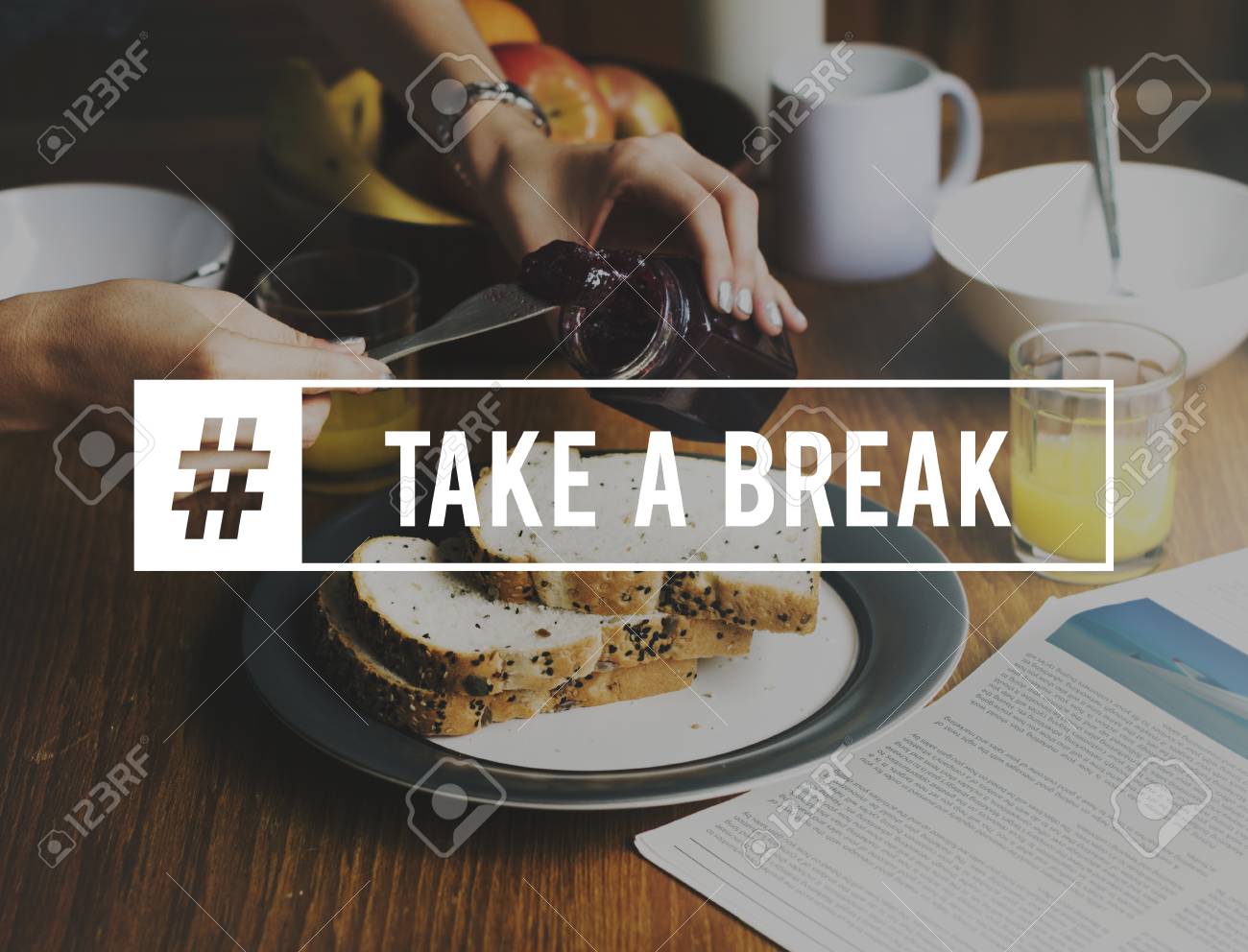 Food Meal Breakfast Hungey Word Hashtag Graphic Stock Photo Picture And Royalty Free Image Image