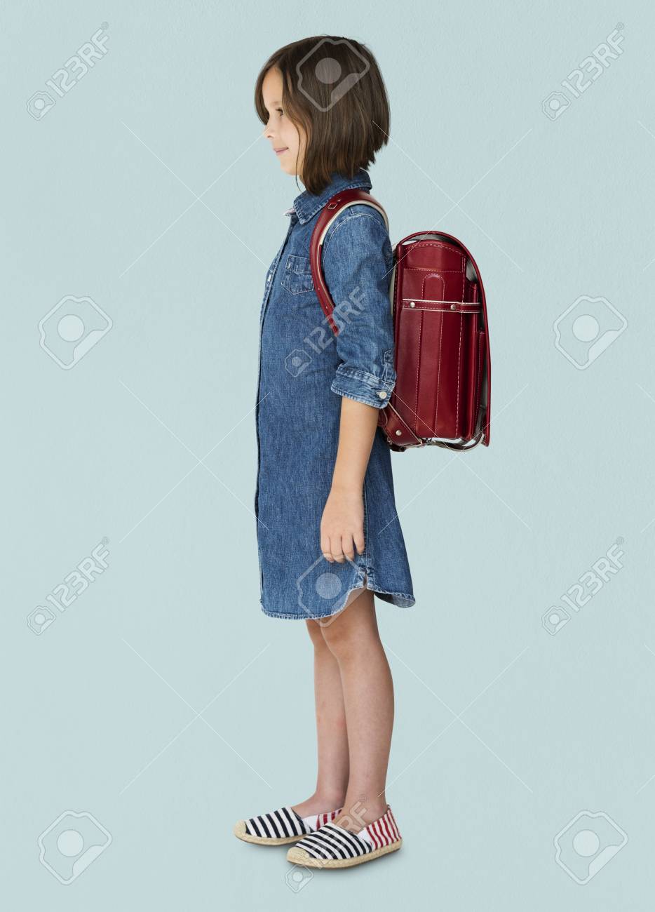 girl with a backpack