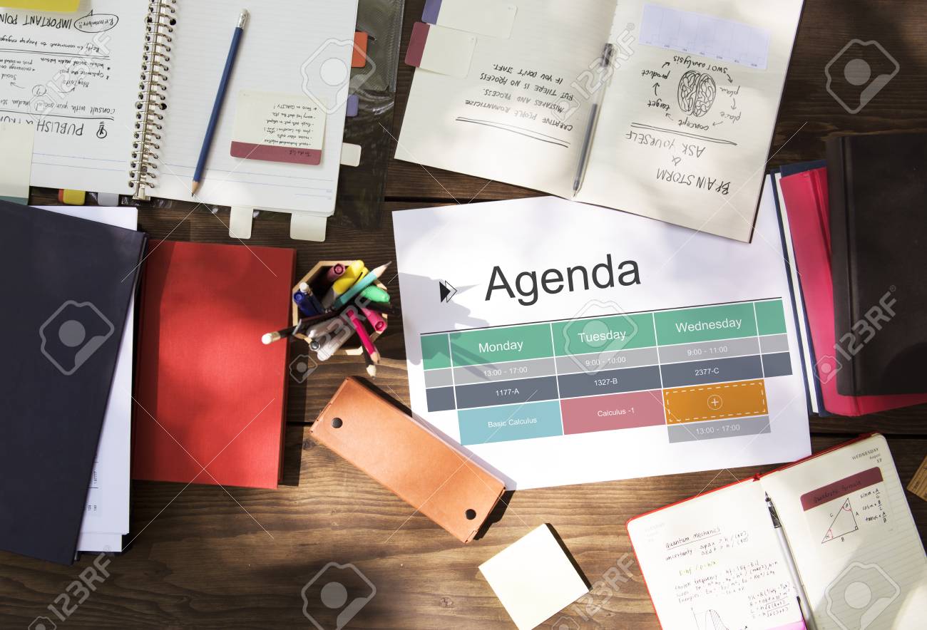agenda personal organizer planner schedule stock photo picture and agenda organizer planner