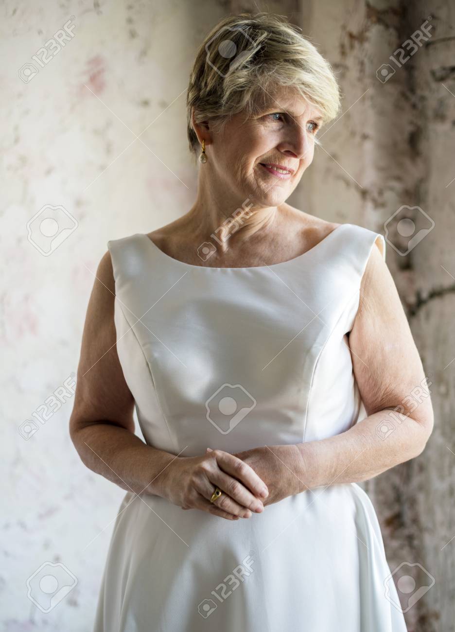 wedding dress for senior bride