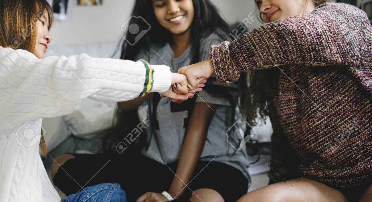 teen girls fist Teen girls fist