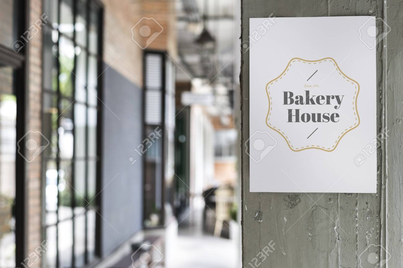 Download Poster Outside A Coffee Shop Mockup Stock Photo Picture And Royalty Free Image Image 110450998