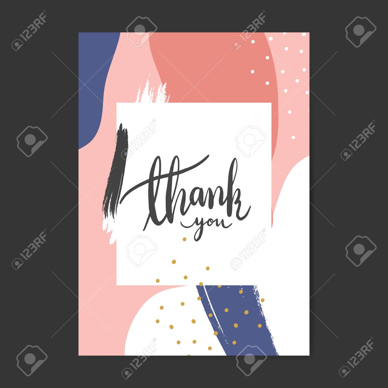Colorful Memphis Design Thank You Card Vector Royalty Free Cliparts Vectors And Stock Illustration Image 115280192