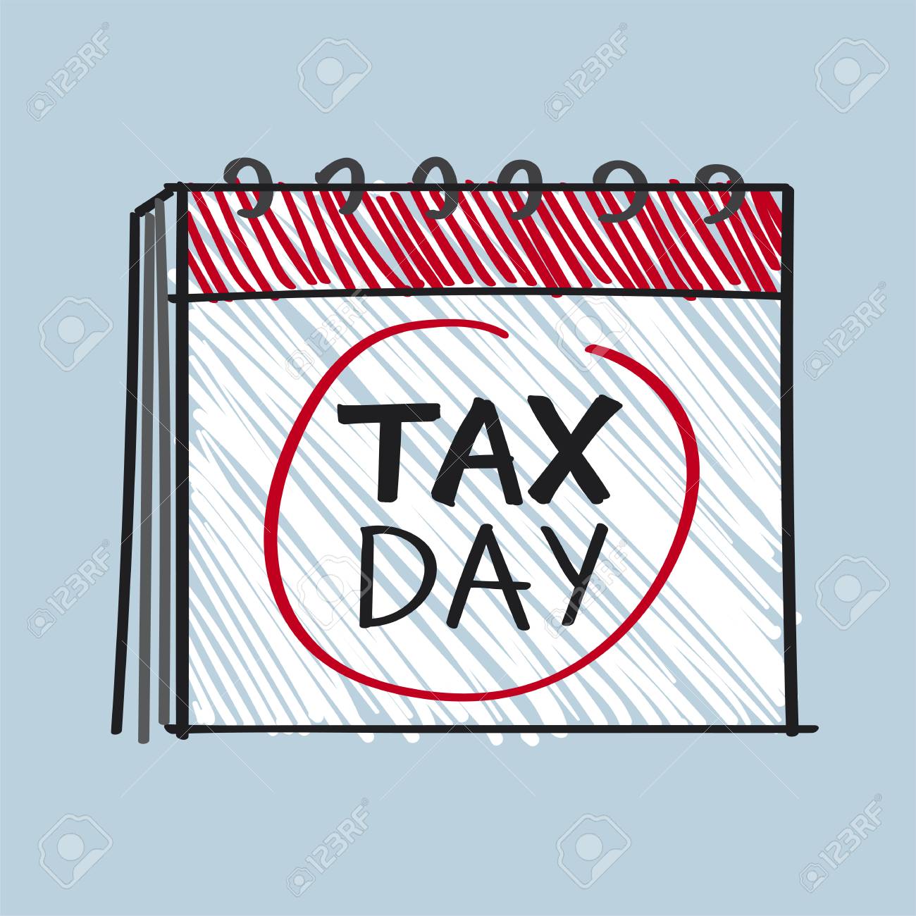 calendar with the word tax day illustration a word a day calendar