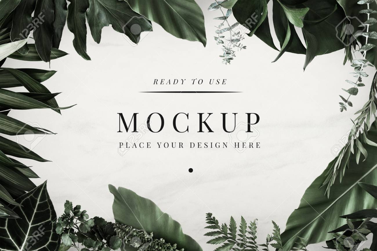 Tropical Foliage Design Frame Mockup Stock Photo Picture And Royalty Free Image Image 116611797