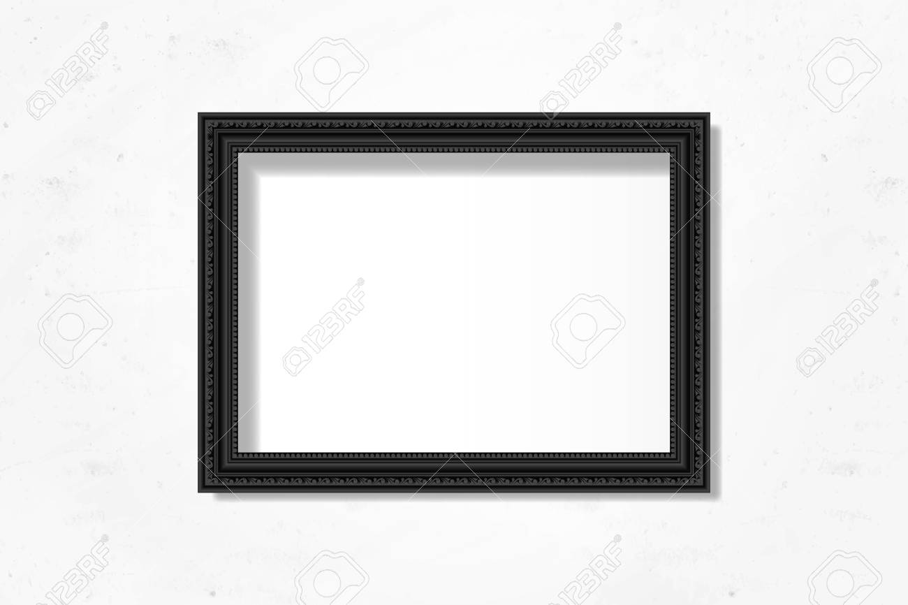 Download Black Frame Mockup On A Wall Vector Royalty Free Cliparts Vectors And Stock Illustration Image 119601345