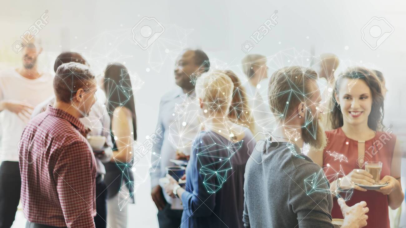 Diverse people at the office party - 124676365 Diverse people at the office party - 124676365