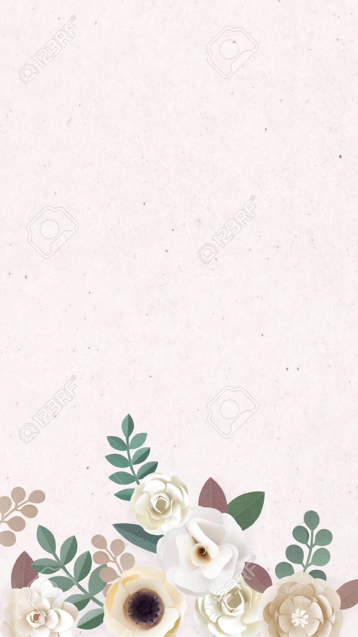 paper craft flower element card template vector flower paper craft template