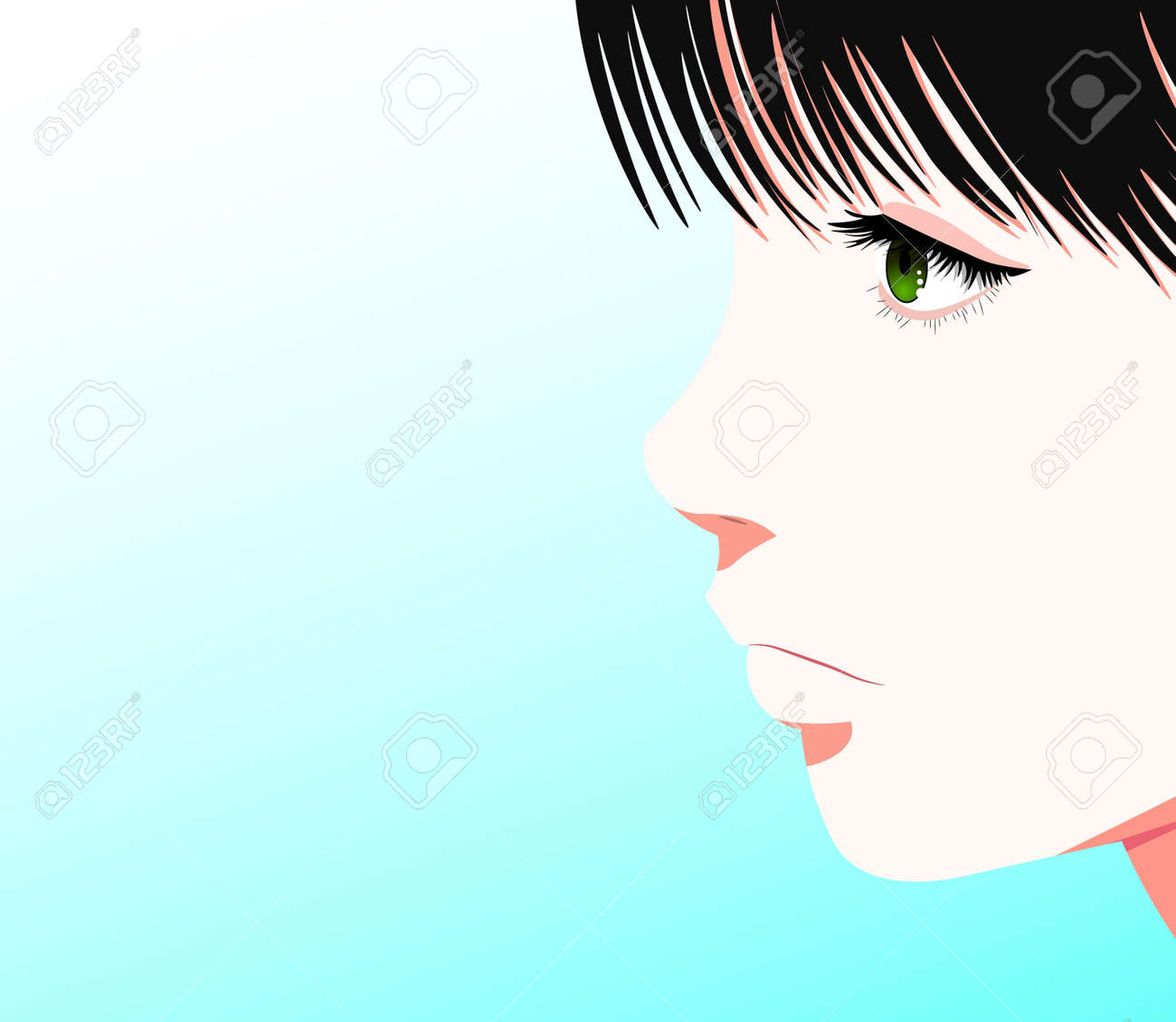 Cartoon characters anime girl in japanese Vector Image