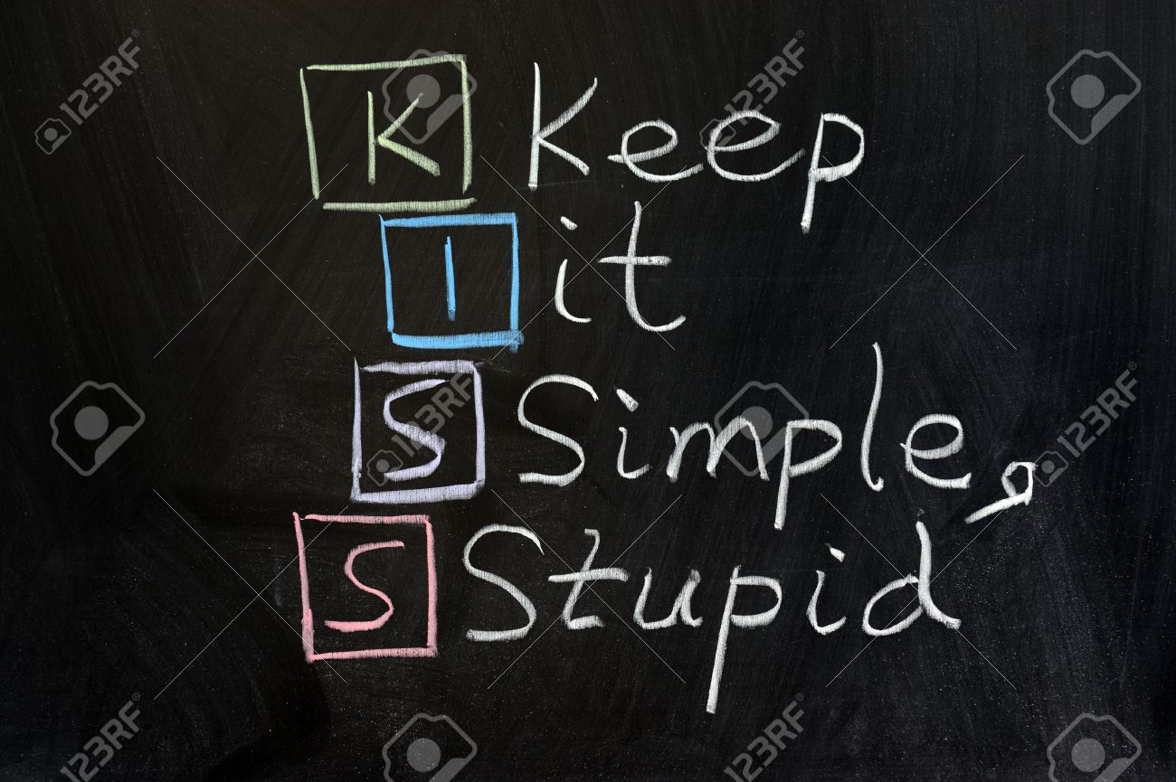 Chalk Drawing Kiss Keep It Simple Stupid Stock Photo Picture And Royalty Free Image Image