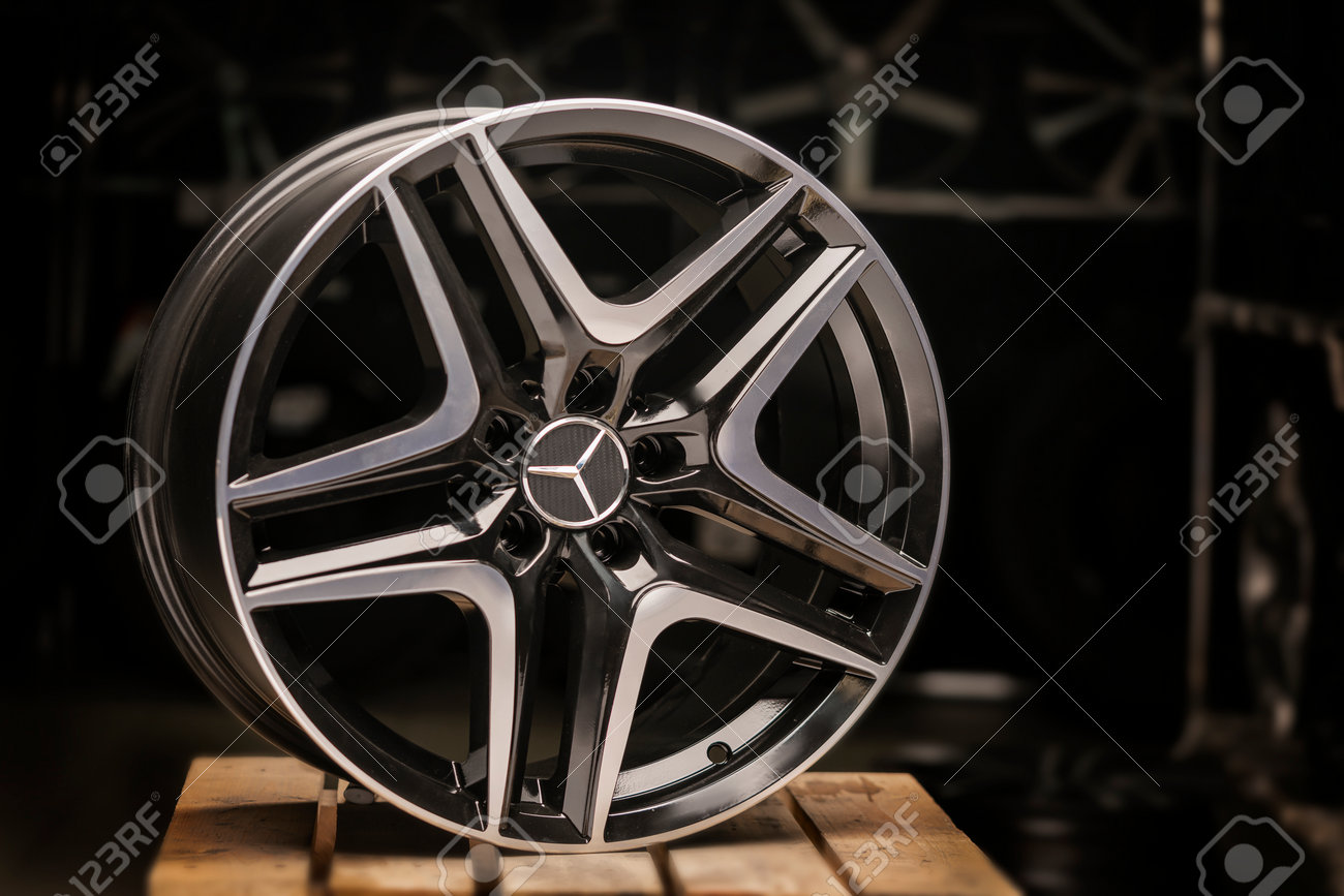 Krasnoyarsk Russia February 20 2020 Alloy Wheels Black Original Stock Photo Picture And Royalty Free Image Image 143727005