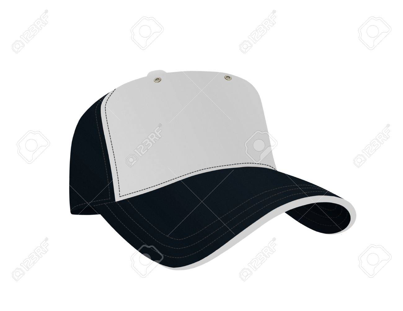 blue and white baseball hat