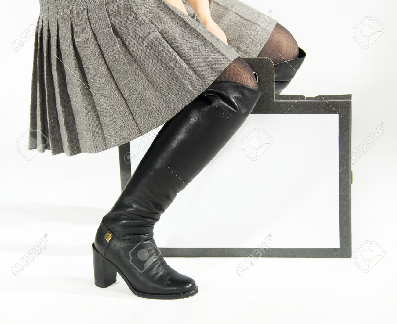 black boot skirt