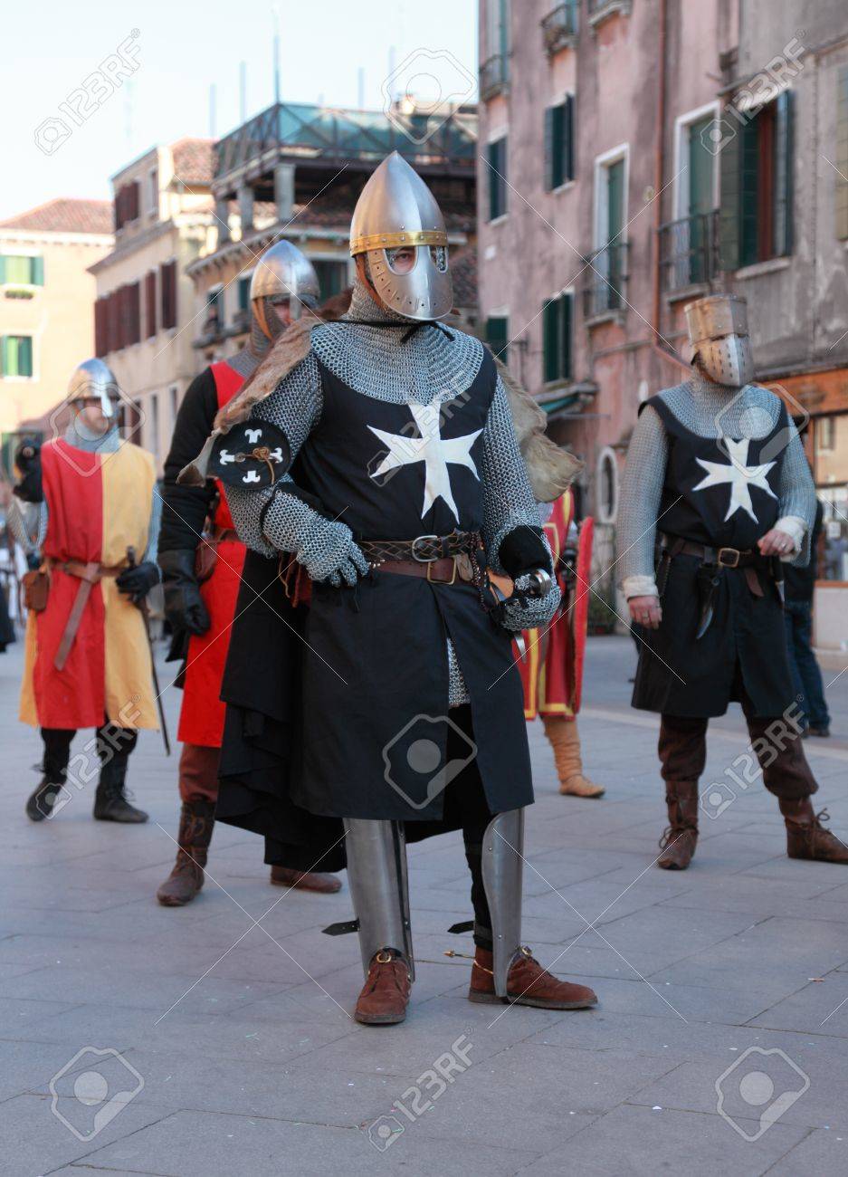 Venice Italy Februray 26th 11 Image Of A Medieval Army Marching Stock Photo Picture And Royalty Free Image Image