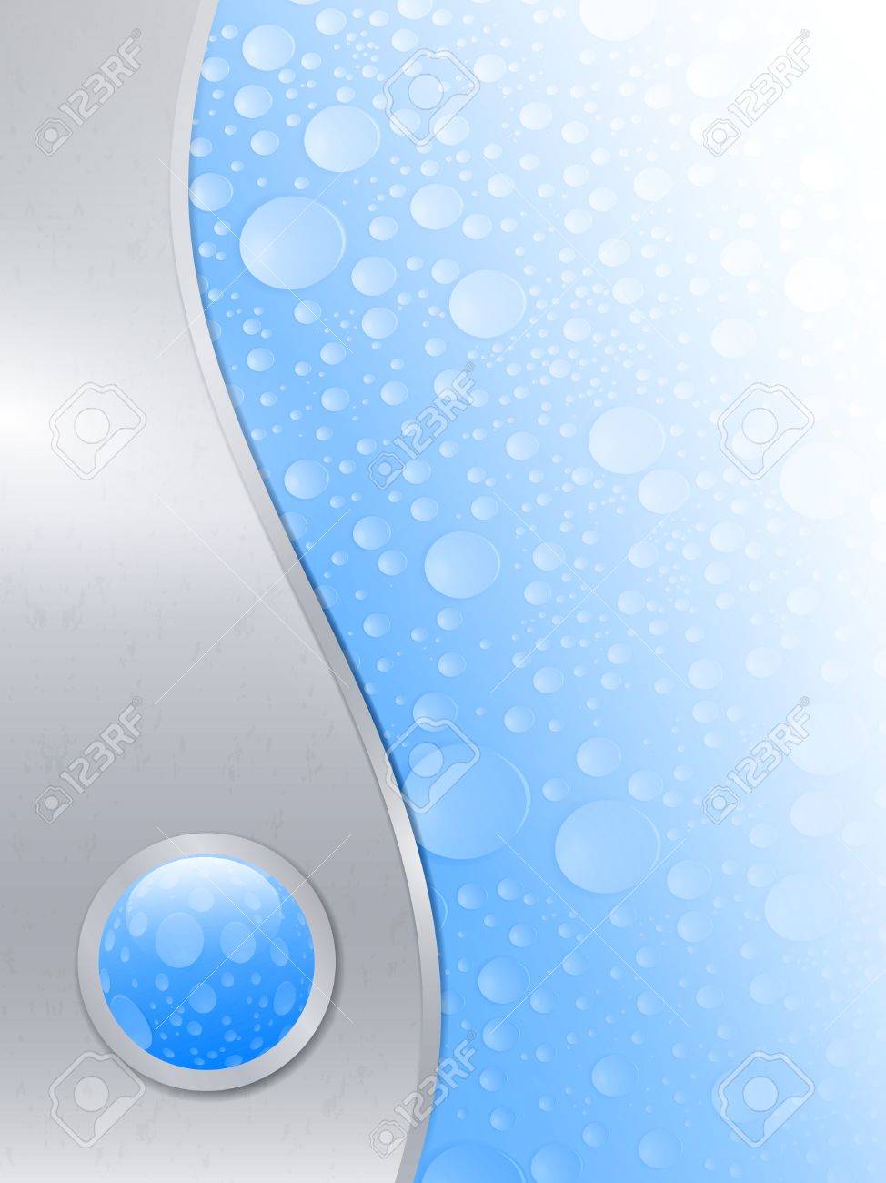 water drops wet background in metal frame with glossy button - 8928595 water drops wet background in metal frame with glossy button - 8928595