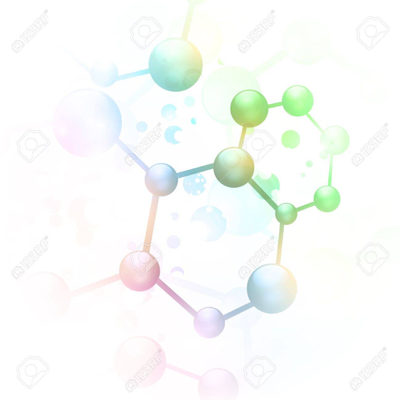 abstract molecule illustration over white background - 12250543 abstract molecule illustration over white background - 12250543
