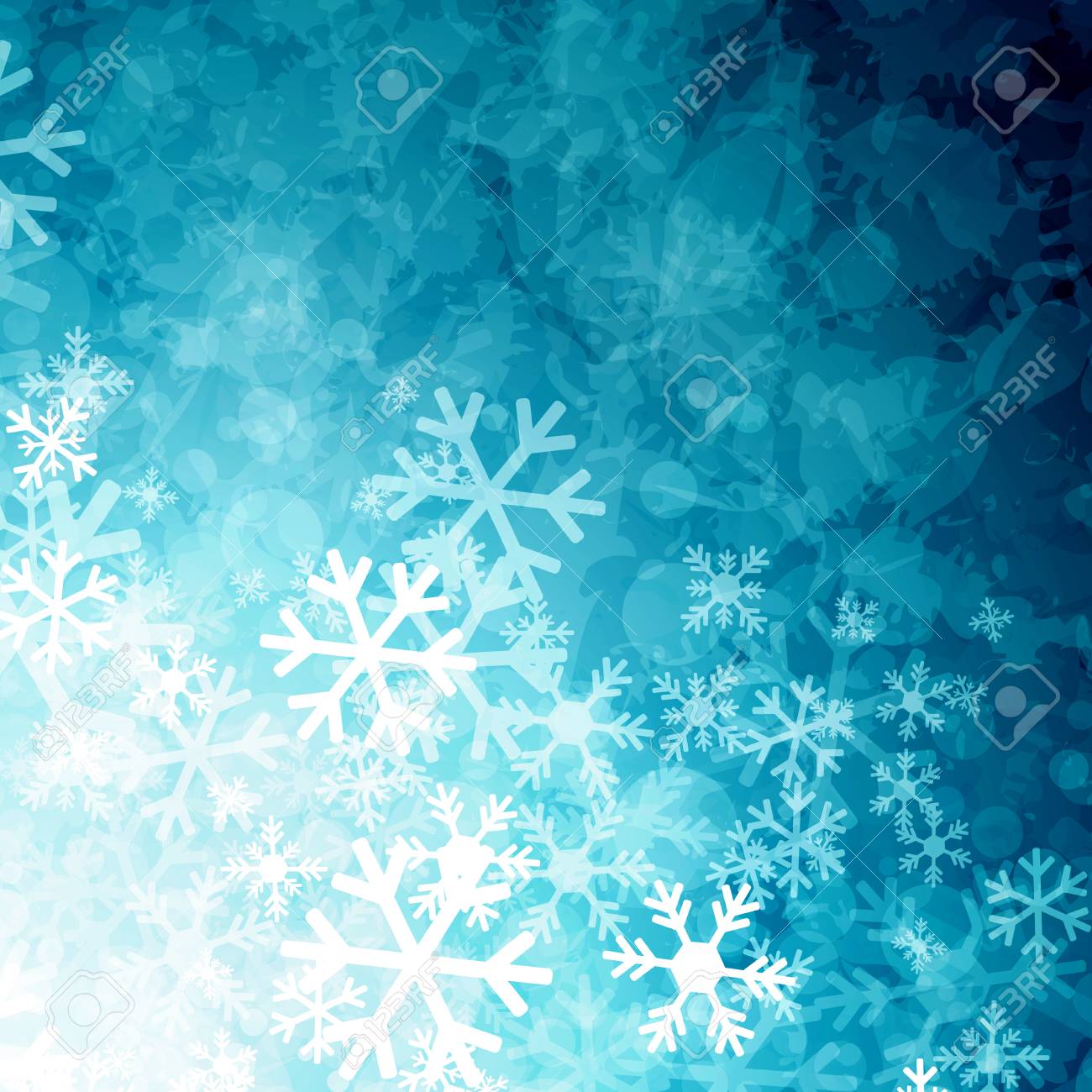 winter abstract snowflake background