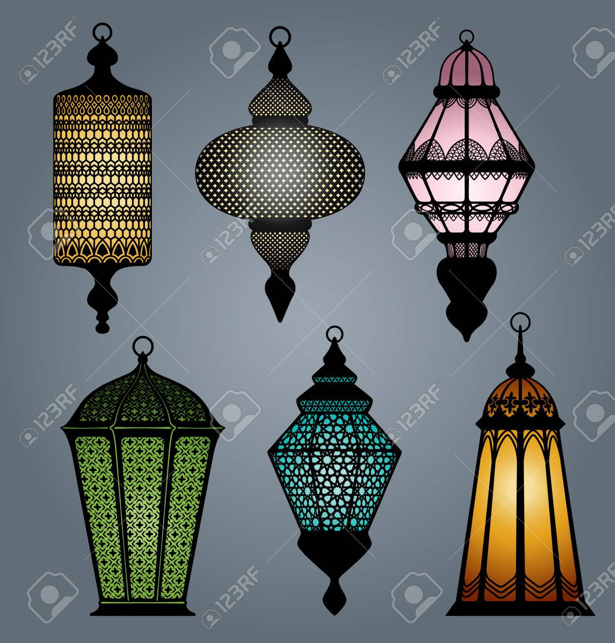 set of arabic lantern