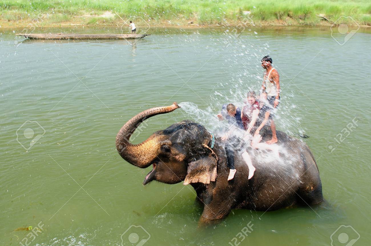 Nepal River Bathing Nepal River Bathing
