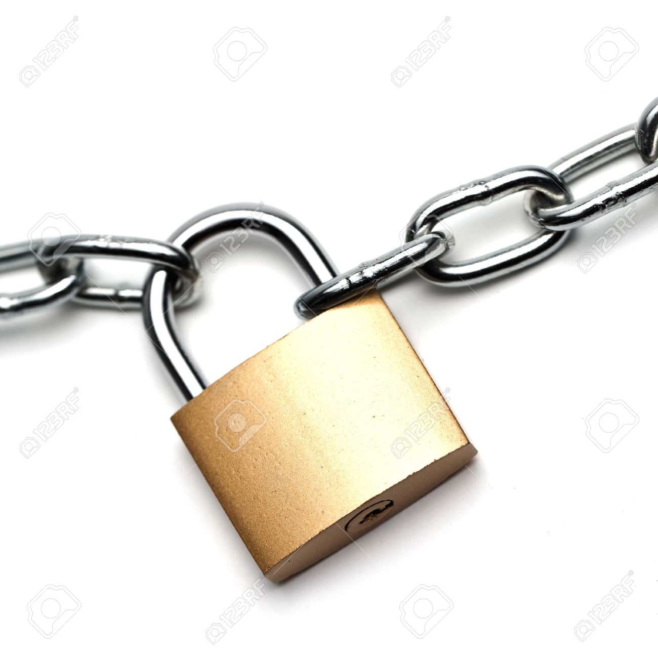 Chain With Padlock Stock Photo, Picture 