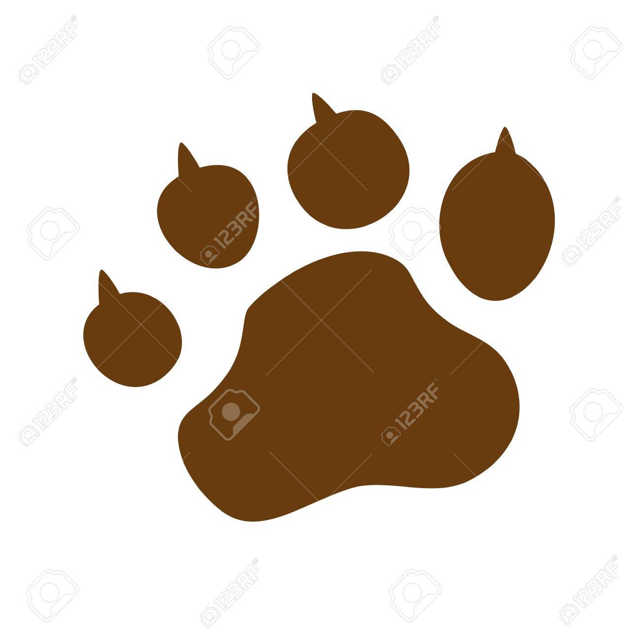 動物の足ペット オオカミ足足クマ フット プリント爪足猫の前足の指紋の印象のイラスト素材 ベクタ Image