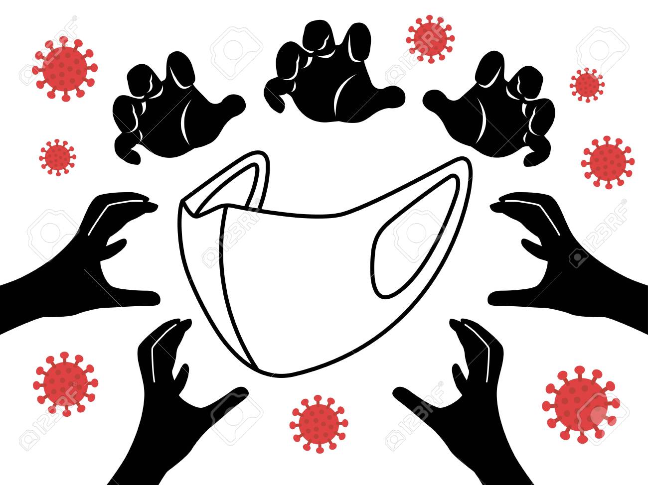 Download Illustration Of Mask Shortage Problem Royalty Free Cliparts Vectors And Stock Illustration Image 142508532 Yellowimages Mockups