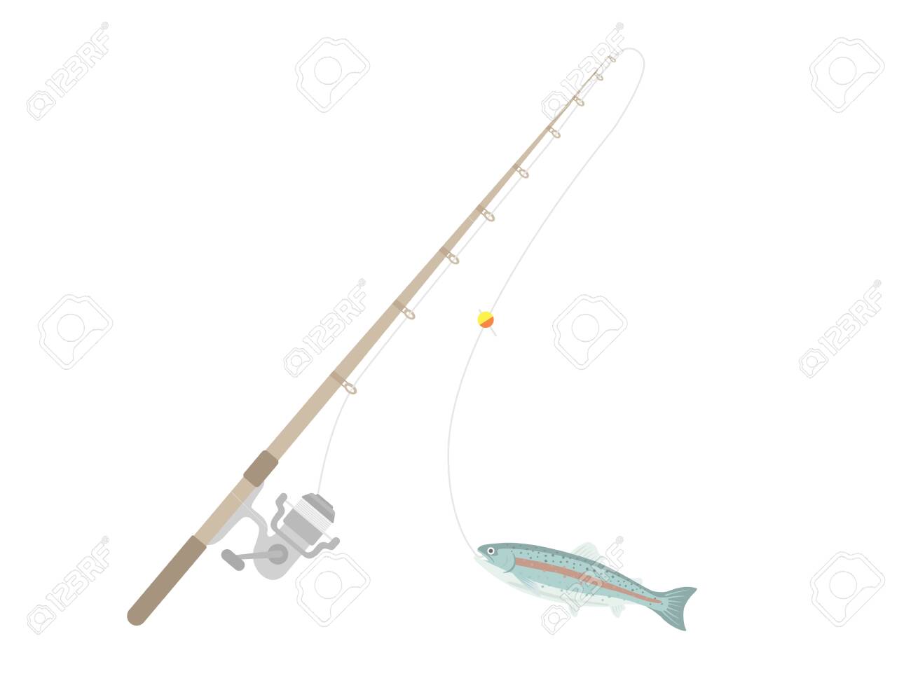 rainbow fishing rod