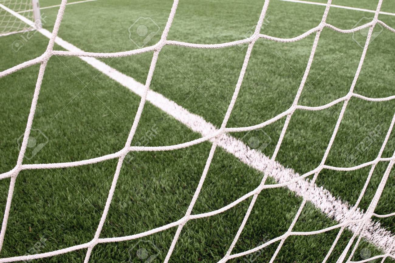 Hang Bended Soccer Nets Soccer Football Net Grass On Football Stock Photo Picture And Royalty Free Image Image