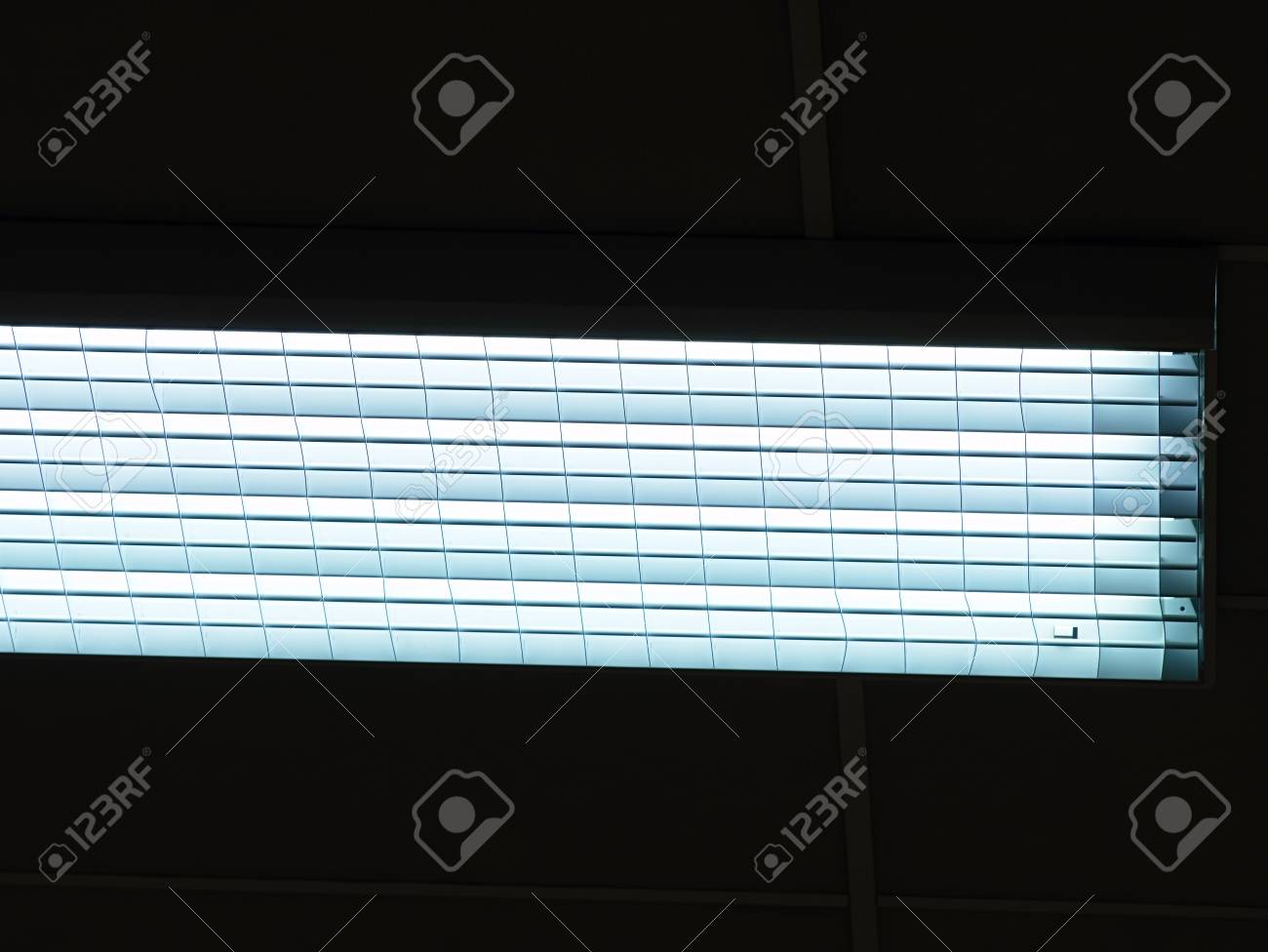 Lighting Ceiling Panels Fluorescent Lamps On The Modern Ceiling