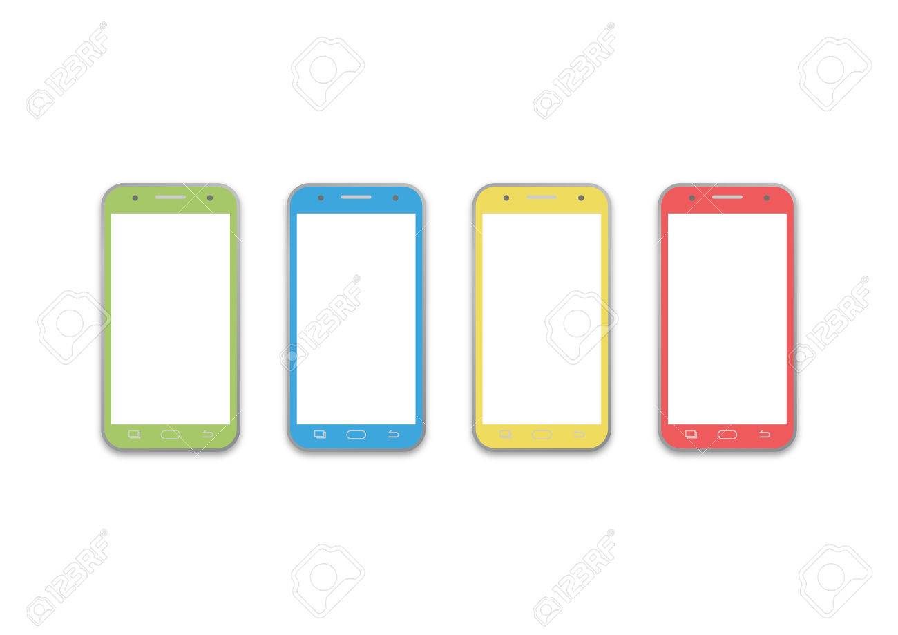 Colorful Styles Of Cell Phone Screen HD Template Is Convenience To Present The Storyline To Client. A4 Design Of Paper Ratio Is Easy To Fit For Print Out. Royalty Free SVG, Cliparts, colorful-styles-of-cell-phone-screen-hd-template-is-convenience-to-present-the-storyline-to-client-a4-design-of-paper-ratio-is-easy-to-fit-for-print-out-royalty-free-svg-cliparts