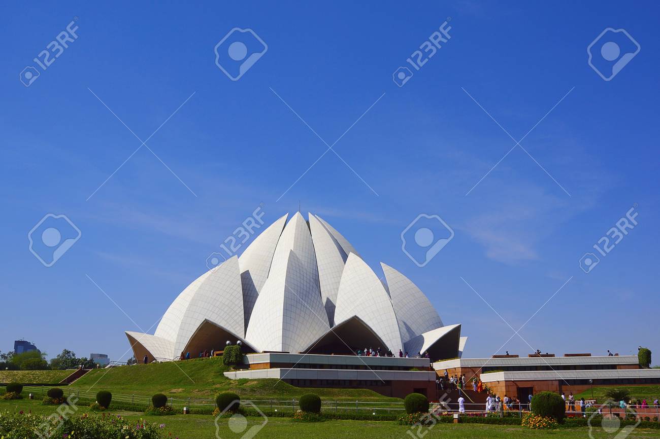 Bahai Lotus Tempel Kultstatte Fur Die Bahai Community In Delhi Indien Lizenzfreie Fotos Bilder Und Stock Fotografie Image