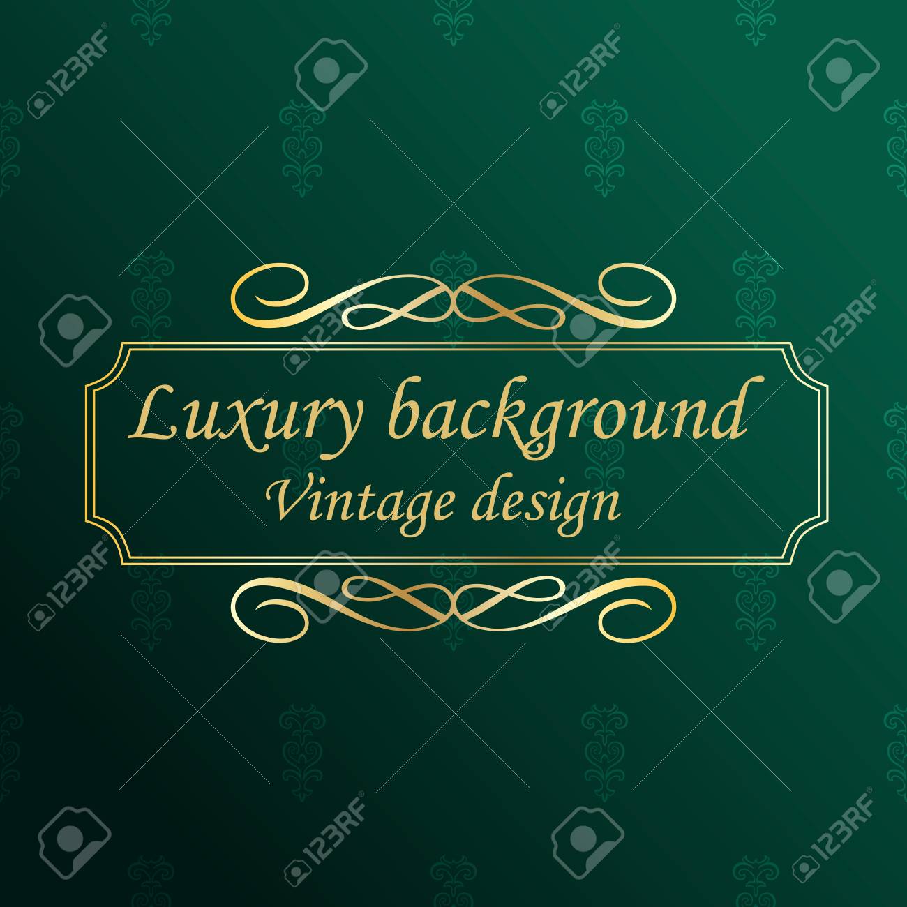 Vector Luxury Background With Gold Frame Design For Greeting