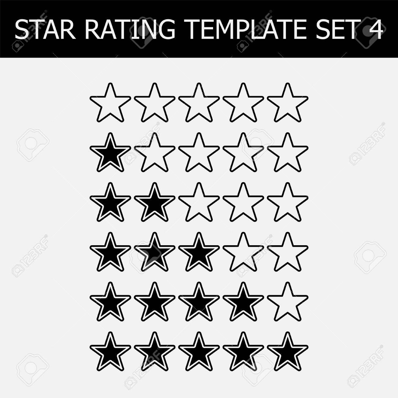 vector star rating assessment