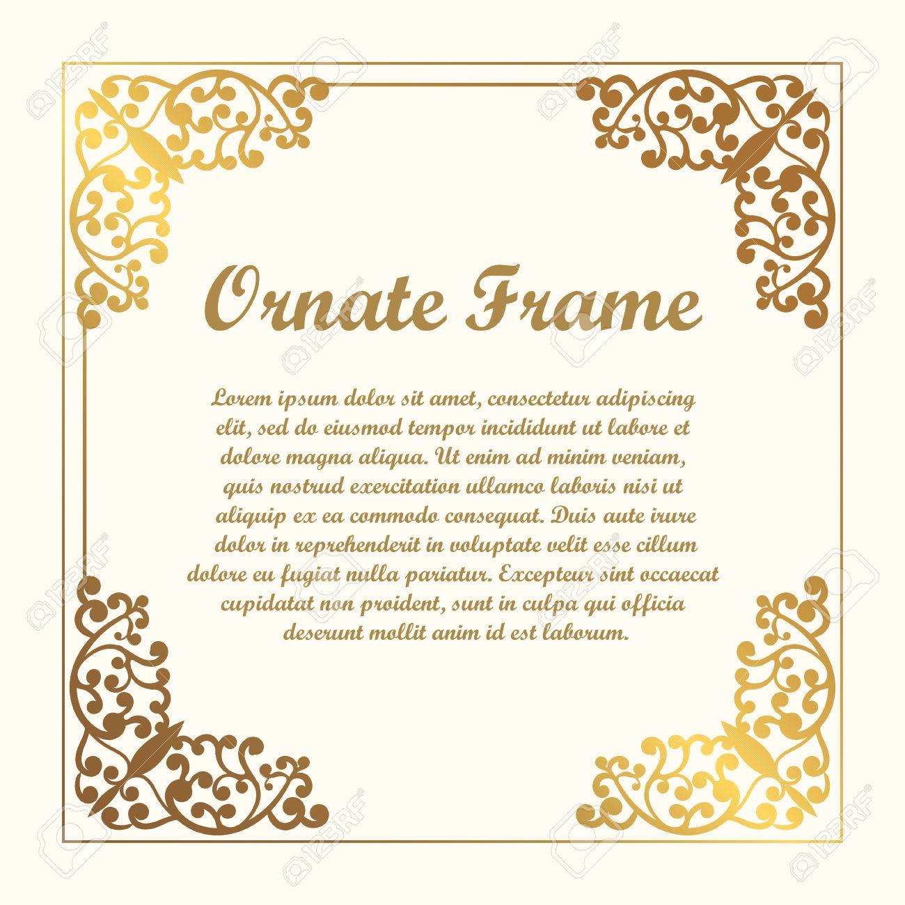 vector decorative element for design frame template with place