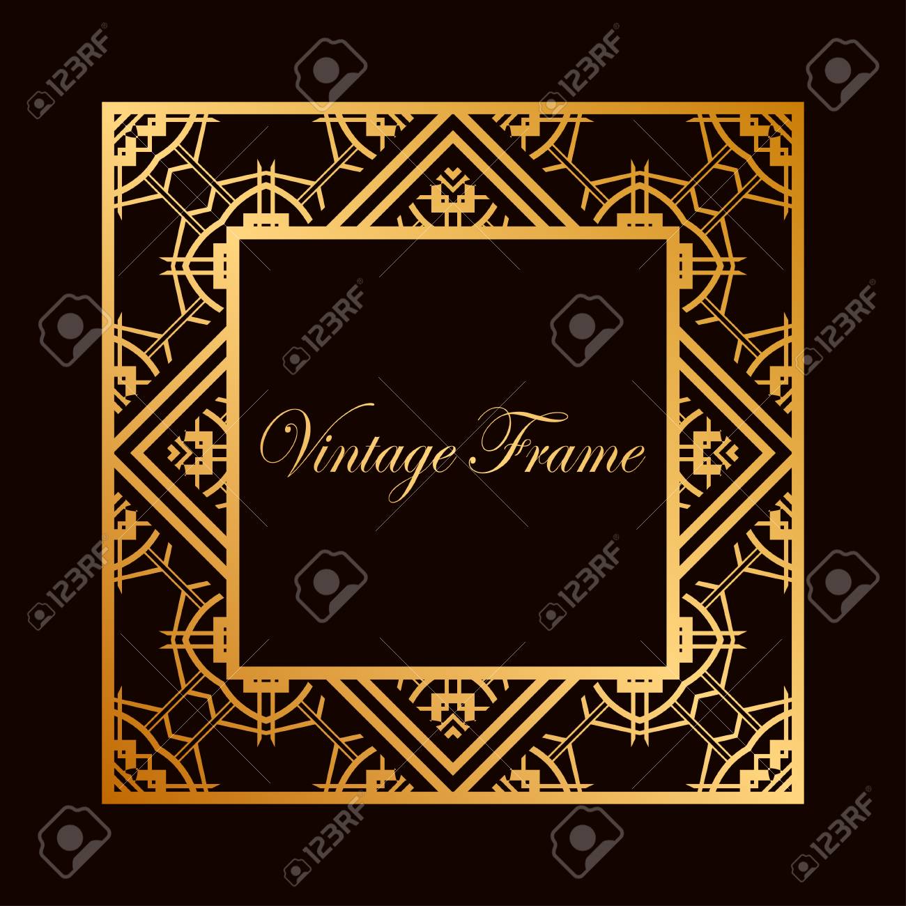 vintage ornamental decorative label