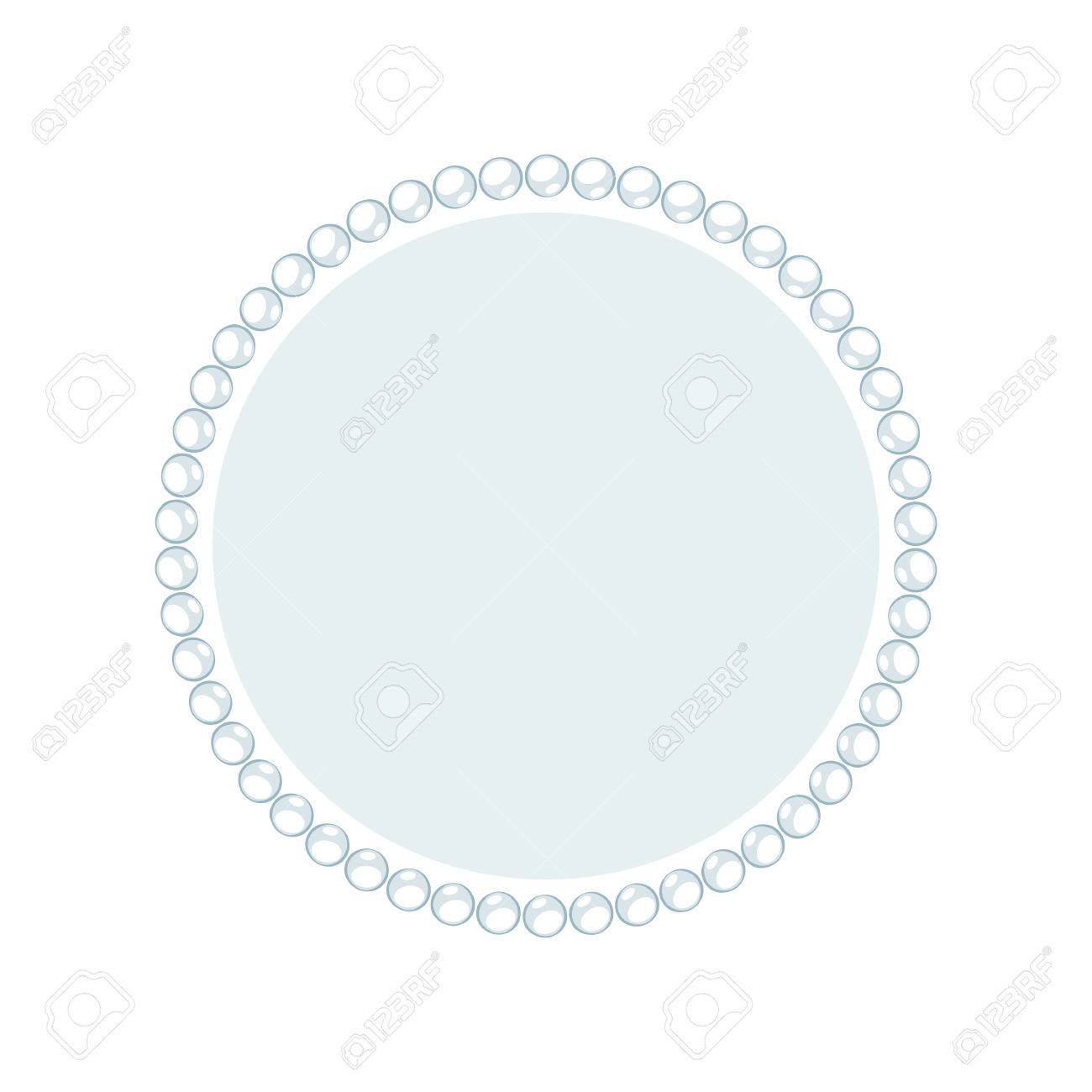 simple cartoon style round jewelry frame template good for greeting