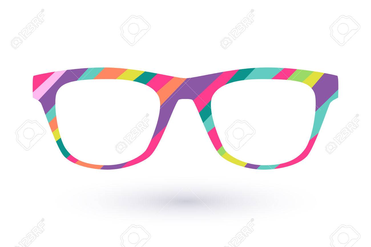 Colorful Glasses Frame Icon Simbol 