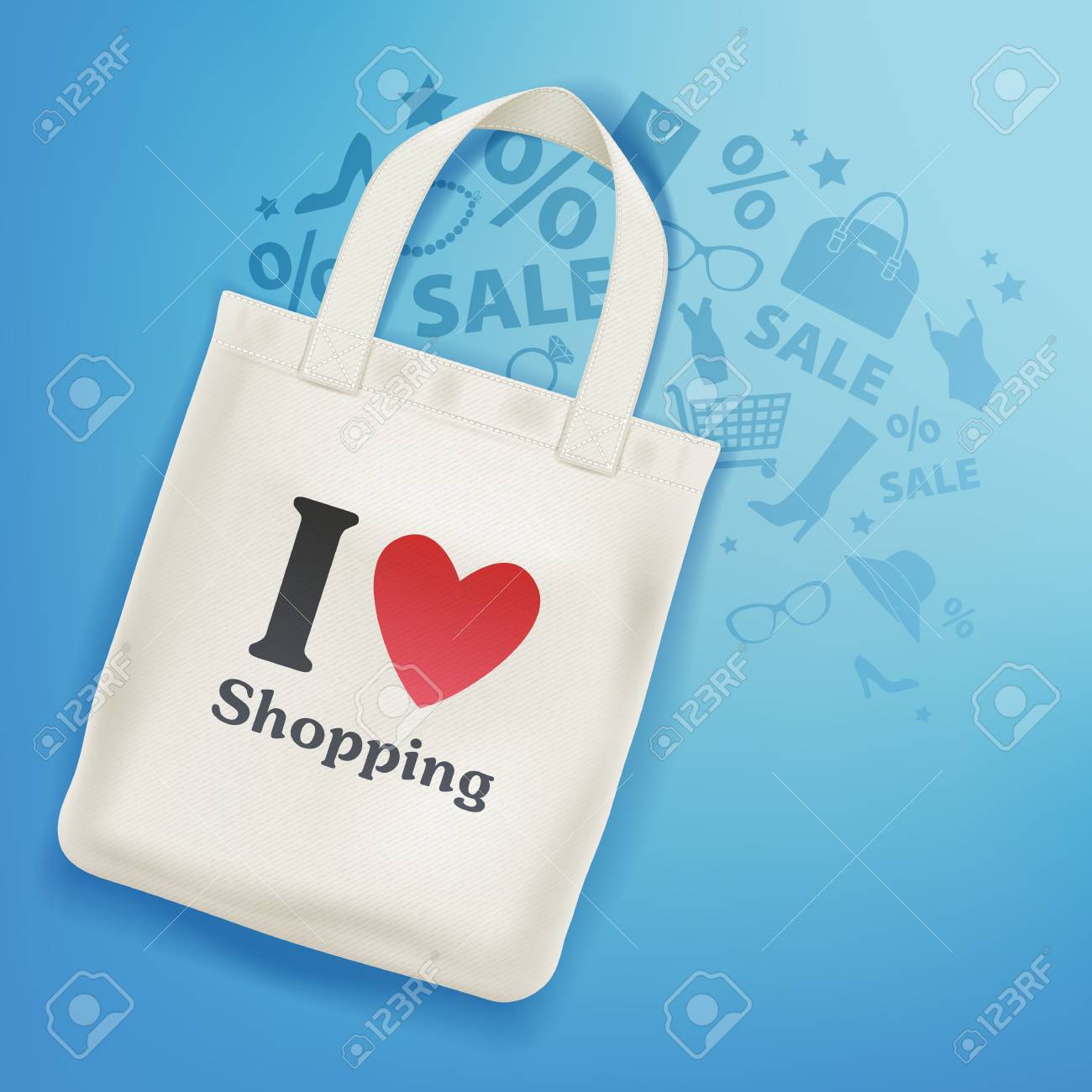 blue shopper bag